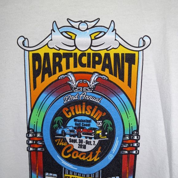 Cruisin The Gulf Coast Mississippi Tee Shirt Size Large Gildan Cotton Graphic T - Picture 3 of 10